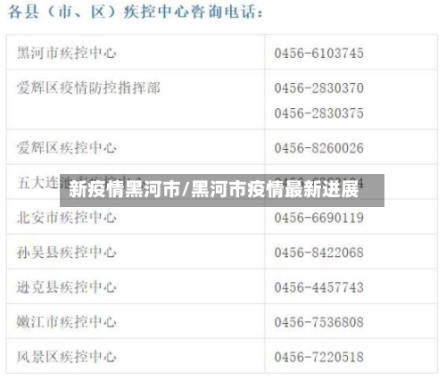 新疫情黑河市/黑河市疫情最新进展-第1张图片