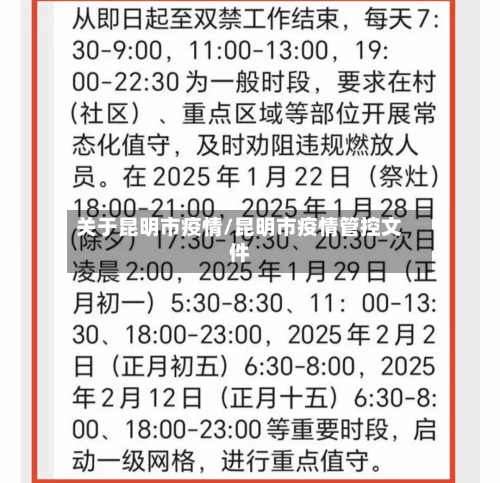 关于昆明市疫情/昆明市疫情管控文件-第1张图片
