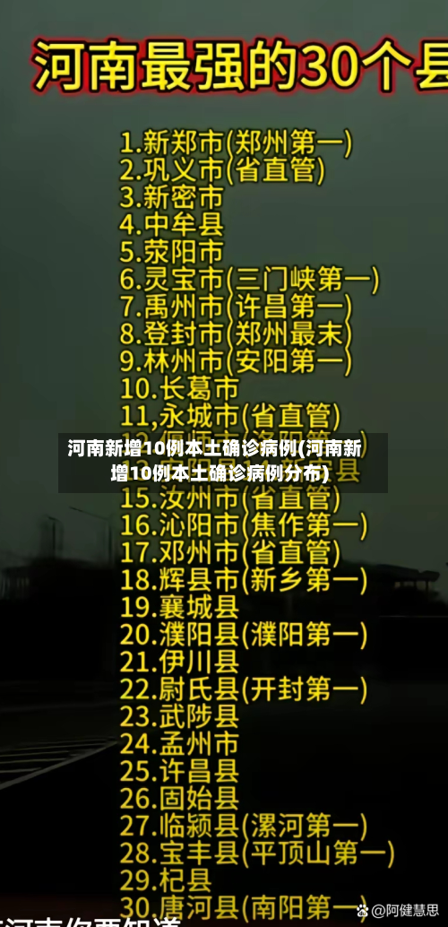 河南新增10例本土确诊病例(河南新增10例本土确诊病例分布)-第1张图片