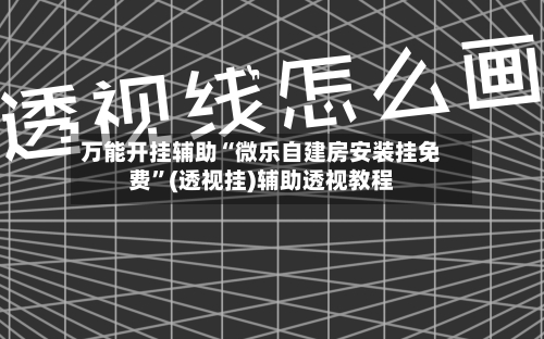 万能开挂辅助“微乐自建房安装挂免费”(透视挂)辅助透视教程-第3张图片