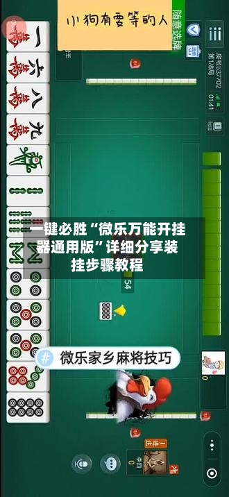 一键必胜“微乐万能开挂器通用版”详细分享装挂步骤教程-第1张图片