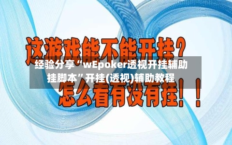 经验分享“wEpoker透视开挂辅助挂脚本”开挂(透视)辅助教程-第2张图片