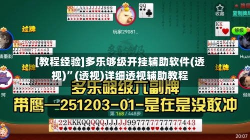 [教程经验]多乐够级开挂辅助软件(透视)”(透视)详细透视辅助教程-第2张图片