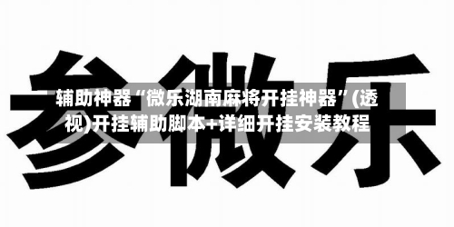 辅助神器“微乐湖南麻将开挂神器”(透视)开挂辅助脚本+详细开挂安装教程-第2张图片