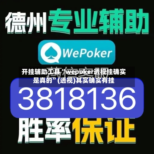 开挂辅助工具“wepoker透视挂确实是真的”(透视)其实确实有挂-第1张图片