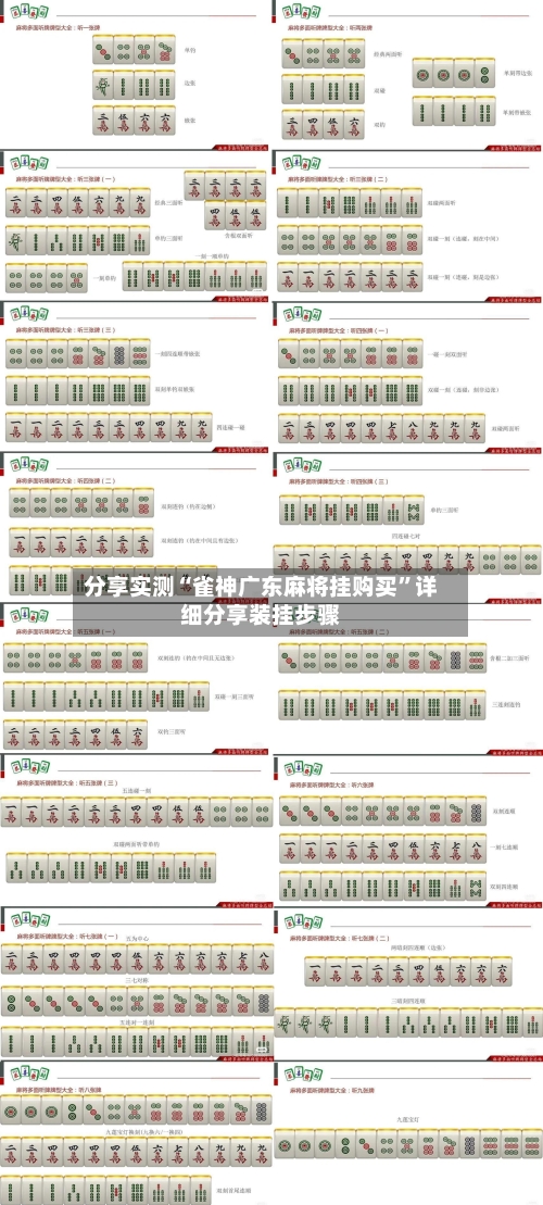 分享实测“雀神广东麻将挂购买	”详细分享装挂步骤-第1张图片