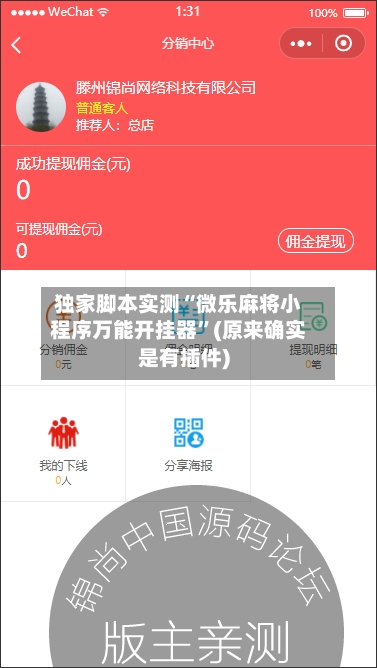 独家脚本实测“微乐麻将小程序万能开挂器”(原来确实是有插件)-第2张图片