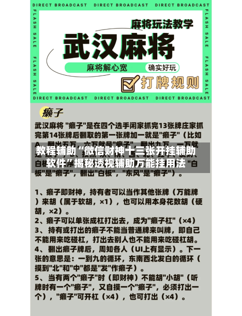 教程辅助“微信财神十三张开挂辅助软件”揭秘透视辅助万能挂用法-第1张图片