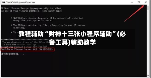 教程辅助“财神十三张小程序辅助	”(必备工具)辅助教学-第2张图片