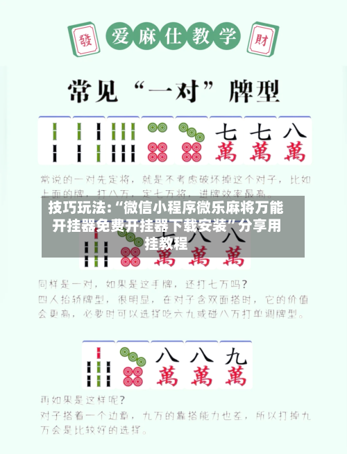 技巧玩法:“微信小程序微乐麻将万能开挂器免费开挂器下载安装	”分享用挂教程-第2张图片