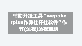 辅助开挂工具“wepokerplus作弊挂开挂软件”作弊(透视)透视辅助-第2张图片