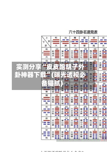 实测分享“皮皮跑胡子外卦神器下载	”(曝光透视必备猫腻)-第1张图片
