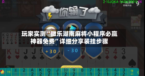 玩家实测“微乐湖南麻将小程序必赢神器免费	”详细分享装挂步骤-第1张图片