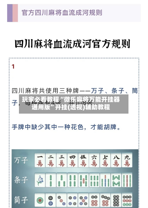玩家必看教程“微乐麻将万能开挂器通用版”开挂(透视)辅助教程-第1张图片