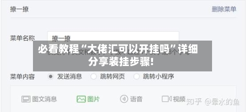 必看教程“大佬汇可以开挂吗	”详细分享装挂步骤!-第2张图片