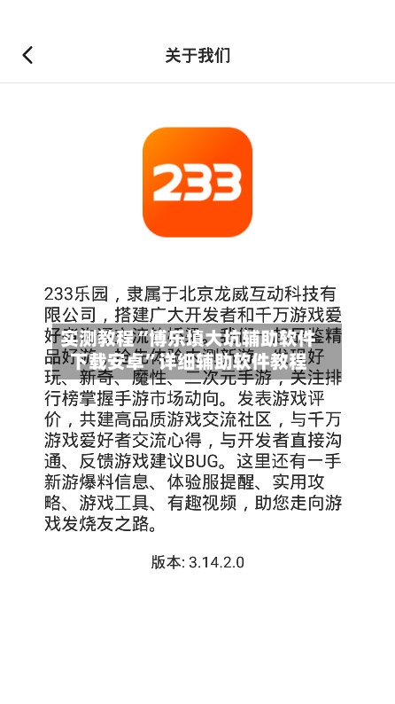 实测教程“博乐填大坑辅助软件下载安卓	”详细辅助软件教程-第2张图片