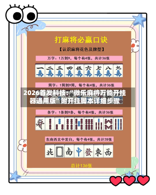 2026首发科技:“微乐麻将万能开挂器通用版	”附开挂脚本详细步骤-第1张图片